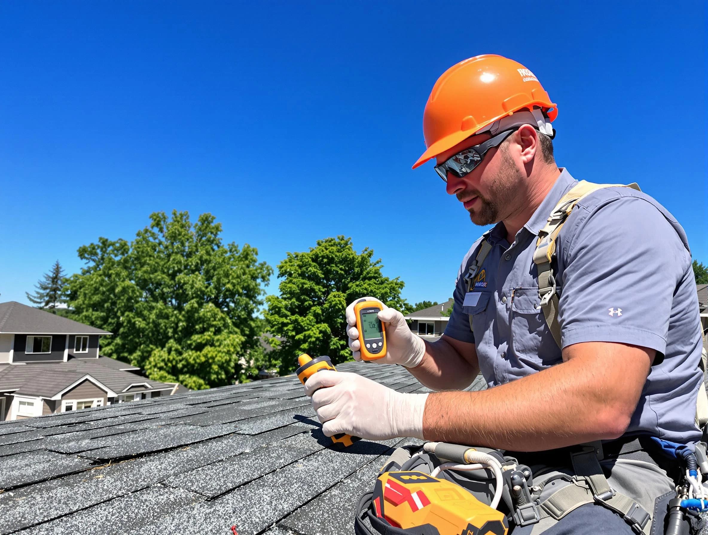 Brunswick Roofing Company conducting a roof inspection in Brunswick, OH