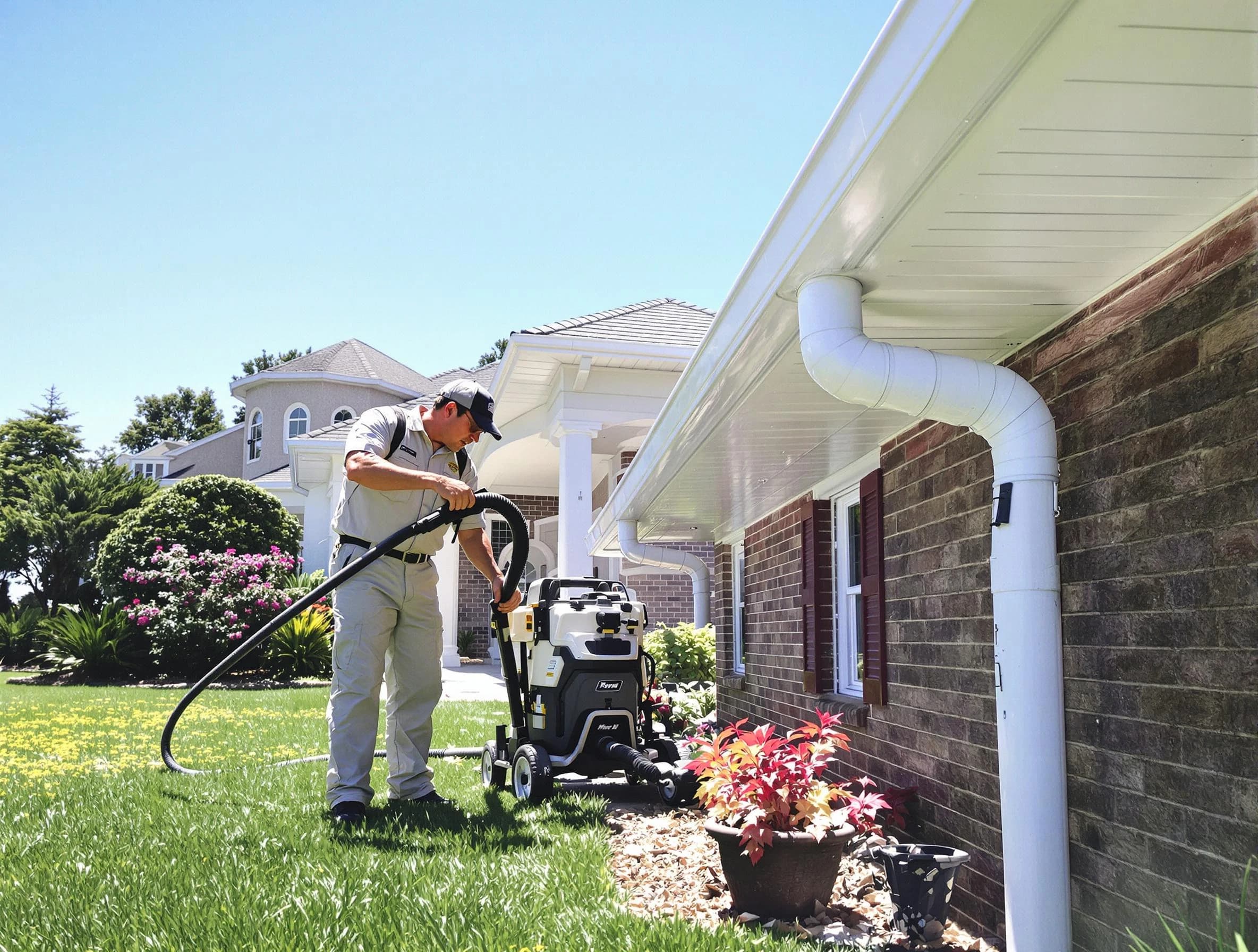 Downspout Cleaning in Brunswick